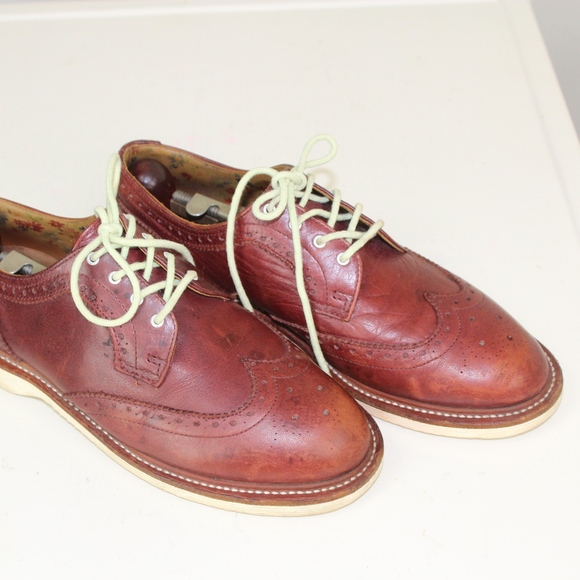 dr martens red brogues